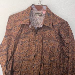 Stetson Paisley Western Button Down Pearl Snap